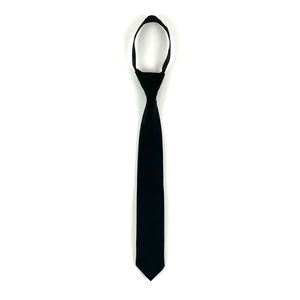Lito Boy’s Pre-Tie Zipper Pull-On Black Tie